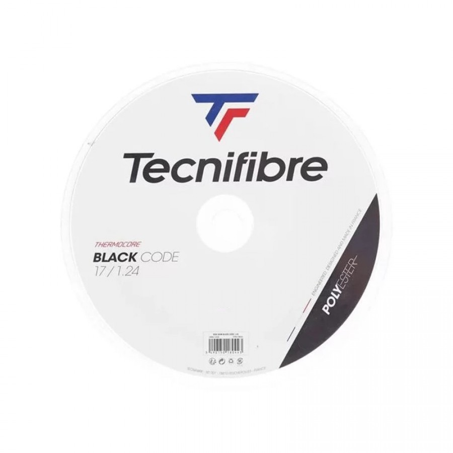 Bobina Cordaje 200m Tecnifibre Black Code 1,24mm  Oferta + Barato