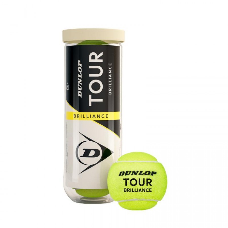 Bote de 3 Pelotas Dunlop Tour Brillance  Offerta + Economico