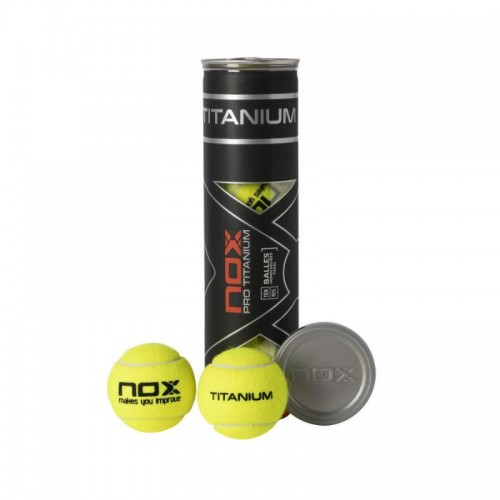 Bote de 4 Pelotas Nox Pro Titanium Silver