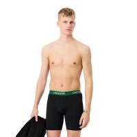 Boxers Lacoste Negro Verde 3 Unidades