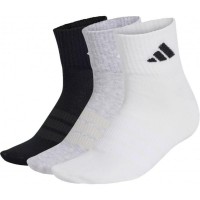 Calcetines Adidas Essentials Ank Gris Blanco Negro 3 Pares