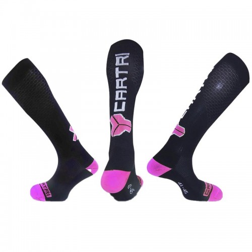 Calcetines de Compresion Cartri Dusk Negro Rosa