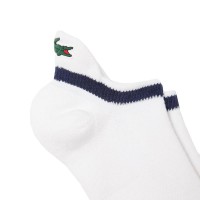 Meias Lacoste Sport Low Cut Marinho Branco 1 Par  Oferta + Barato