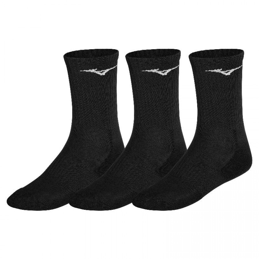 Calcetines Mizuno Training Negro 3 Pares PADELPOINT