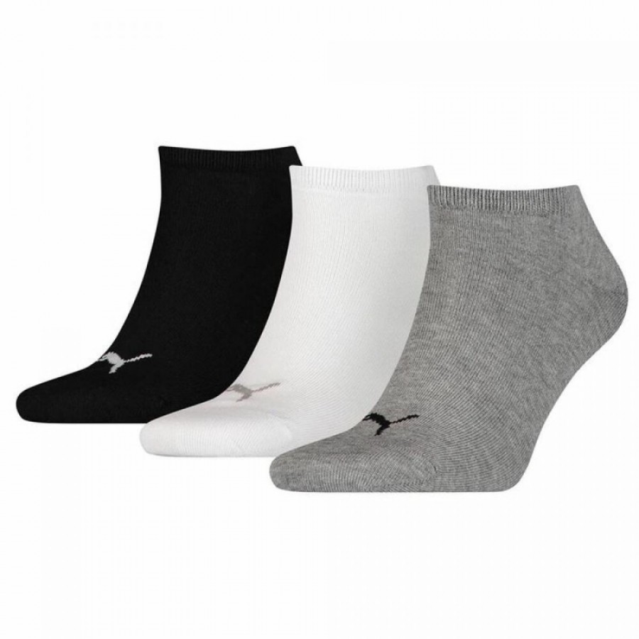 Puma Socks Sneaker Black White Grey 3 pairs  Offer + Cheap
