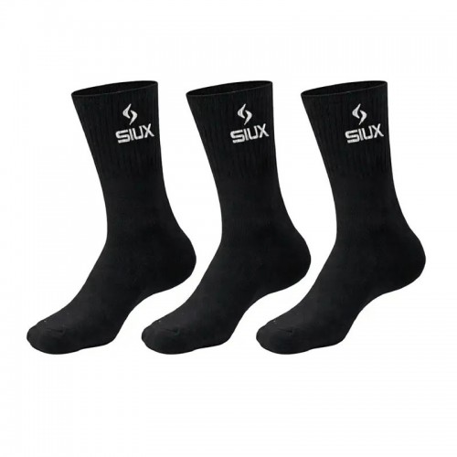 Calcetines Siux Basic 26 Caña Alta Negro 3 Pares
