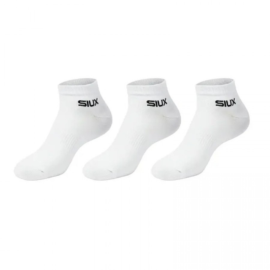 Calcetines Siux Basic 26 Caña Corta Blanco 3 Pares