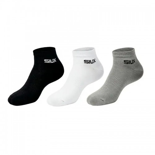Calcetines Siux Basic 26 Caña Corta Negro Blanco Gris 3 Pares