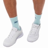 Calcetines Siux Reveal Caña Media Blanco Turquesa 2 Pares  Oferta + Barato