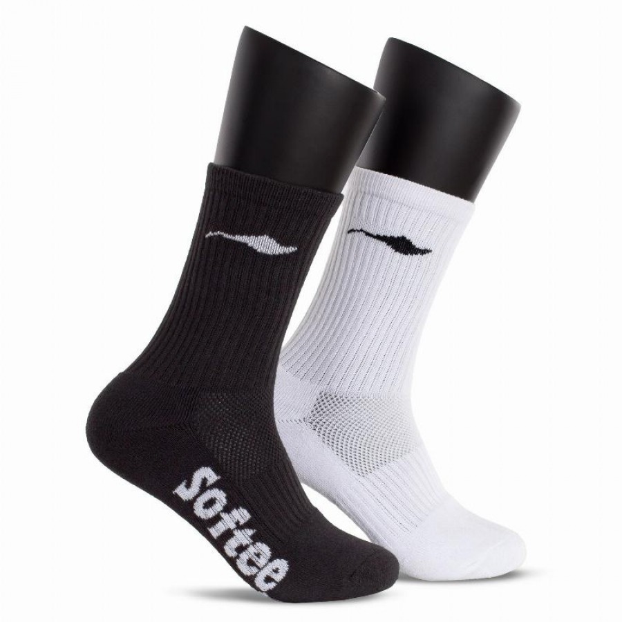 Calcetines Softee Duo Blanco Negro 1 Par