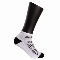Softee Race Mid-Calf Socks White Black 3 Pairs