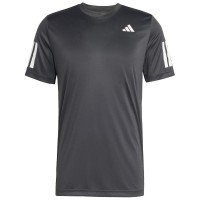 Camiseta Preta Branca do Adidas Club 3 Stripes