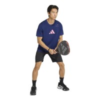 Maglietta blu Adidas Padel Graphic