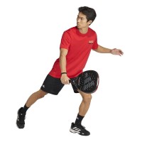 Adidas Wanted una maglietta rossa a stampa