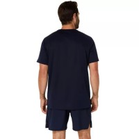 Asics Core SS Top T-Shirt Bleu Nuit  Offre - Pas cher