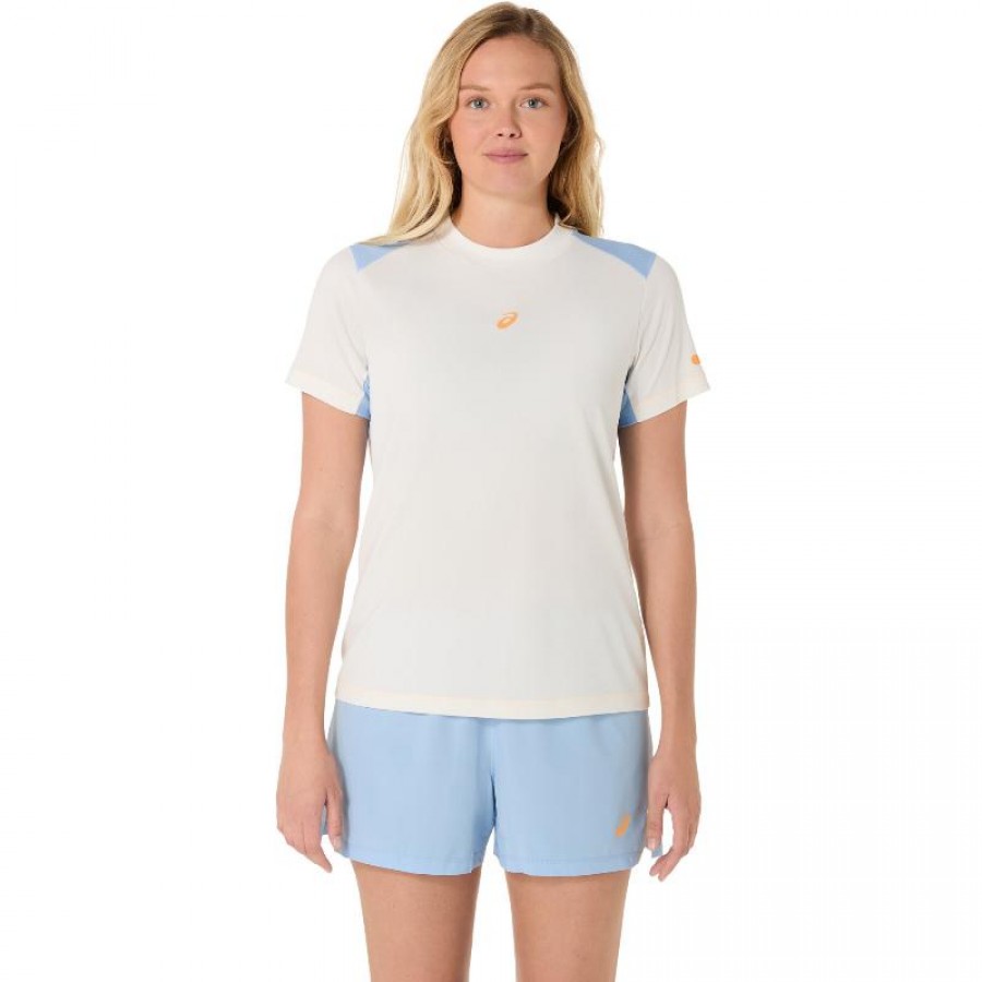 Asics Padel Court Cream Maglietta da donna  Offerta + Economico