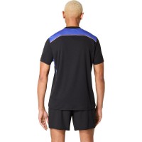 T-shirt Asics Padel Court SS Top Nero Blu Cobalto  Offerta + Economico