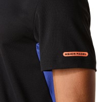T-shirt Asics Padel Court SS Top Nero Blu Cobalto  Offerta + Economico