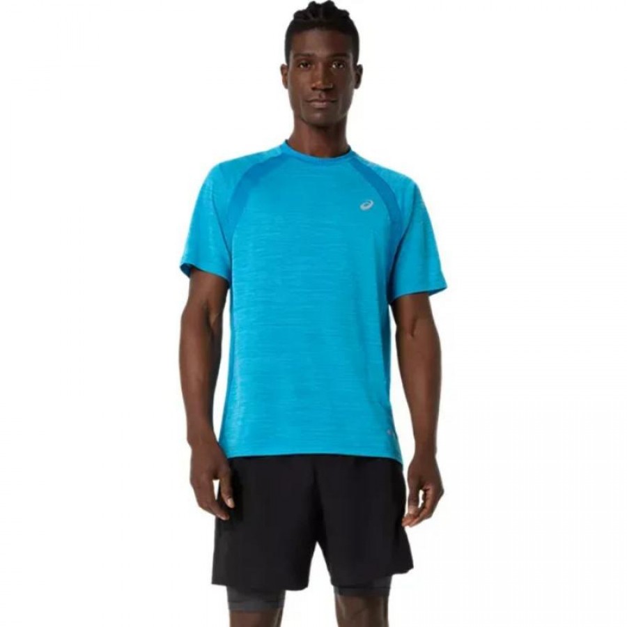 Camiseta Azul Egeu da Asics Road SS Top