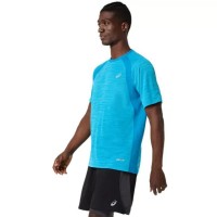 Camiseta Azul Egeu da Asics Road SS Top