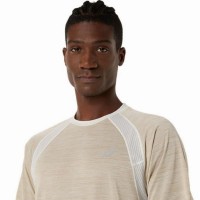 Camiseta Asics Road SS Top Crema