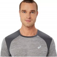 Camiseta Asics Road SS Top Cinza  Oferta + Barato