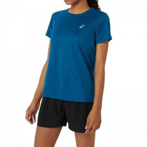 Camiseta Asics Silver Azul Petroleo Mujer