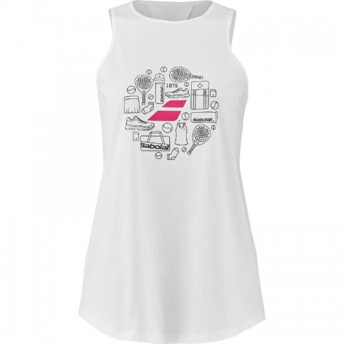 Camiseta Babolat Cotton Blanco Mujer
