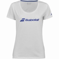 Camiseta Babolat Exercise Blanco Azul Junior
