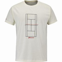 Camiseta Babolat Exercise Message Crema