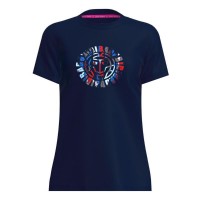 Bidi Badu New York Chill Bleu fonce Rouge T-Shirt Femme  Offre - Pas cher