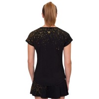 Camiseta Bidi Badu Paris Capsleeve Negro Dorado Mujer  Oferta + Barato