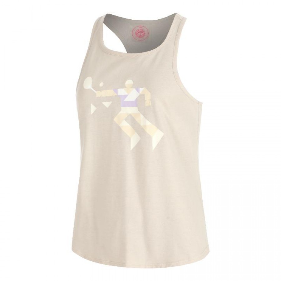 Camiseta Bidi Badu Paris Chill Beige Mujer  Offre - Pas cher