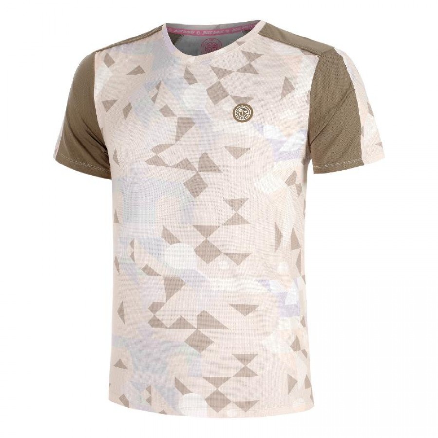 Bidi Badu Paris V-Neck Beige Brown T-Shirt  Offer + Cheap