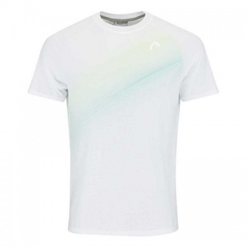 Camiseta Head Performance Blanco Verde Print