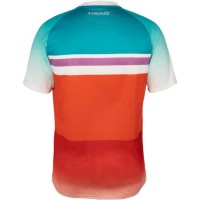 Camiseta Head Performance Paris Naranja Azul Royal  Oferta + Barato