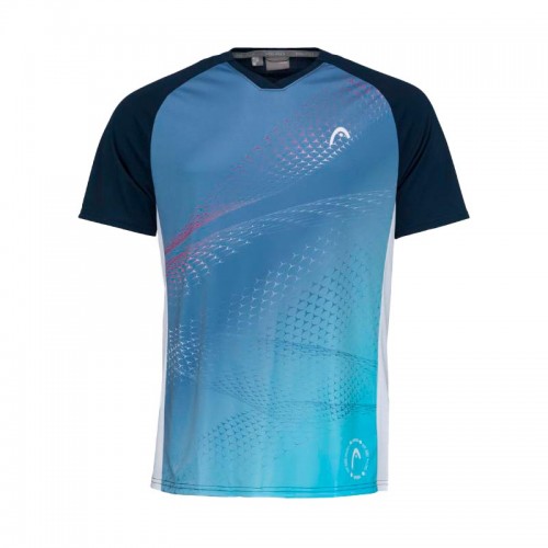 Head Play T-shirt Dark Blue Print Padel