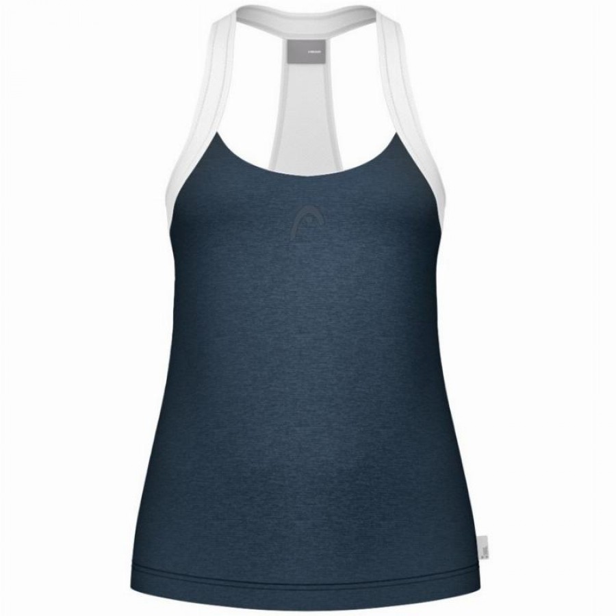Camiseta Head Play Tech Azul Marino Blanco Mujer  Oferta + Barato