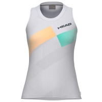 Camiseta Head Pro Blanco Naranja Mujer