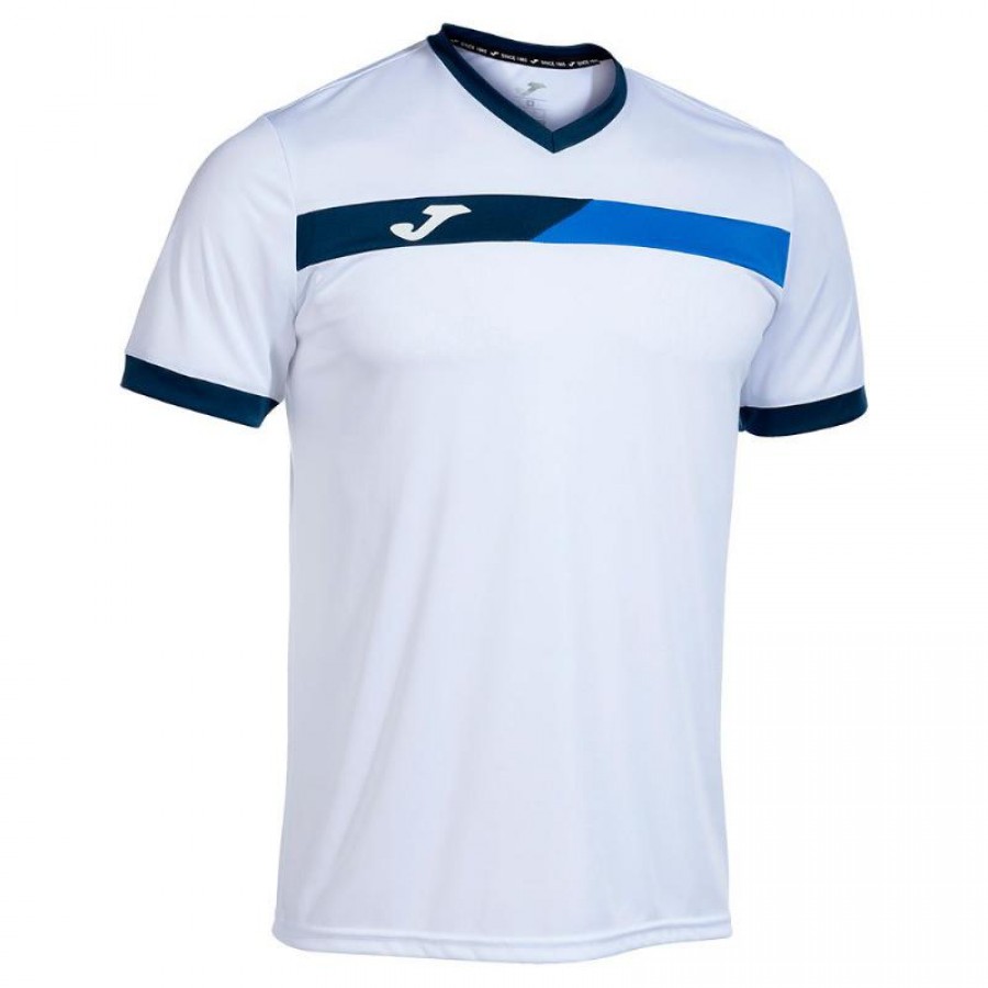Camiseta Branca Joma Court Royal Navy  Oferta + Barato