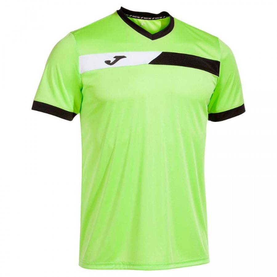 T-Shirt Joma Court Lima Preto Branco  Oferta + Barato