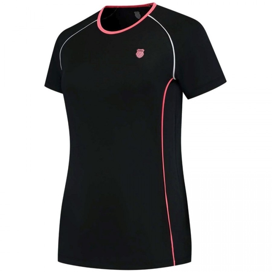 Camiseta Kswiss Hypercourt Crew 4 Negro Mujer  Oferta + Barato