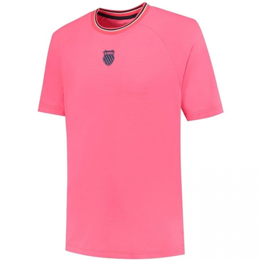 Camiseta Kswiss Hypercourt Melange 3 Rosa  Oferta + Barato