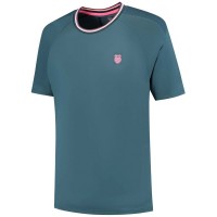 Camiseta Kswiss Hypercourt Mesh Crew 4 Verde Petroleo  Offre - Pas cher