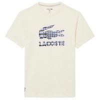 Lacoste Daniil Medvedev Maglietta da Tennis Bianco Sporco  Offerta + Economico