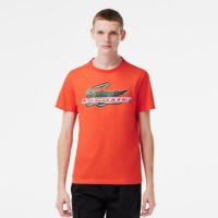 Camiseta Lacoste Sport Algodon Ecologico Naranja   Oferta + Barato