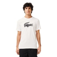 T-shirt sport Lacoste blanc noir  Offre - Pas cher