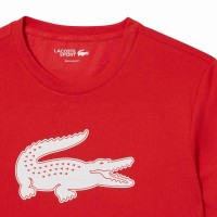 Camiseta Lacoste Sport Rojo Blanco  Oferta + Barato