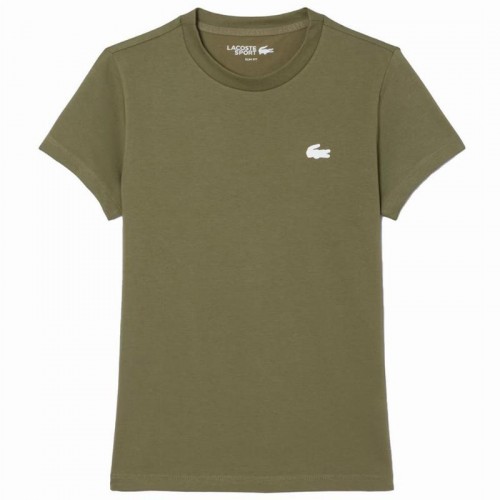 Camiseta Lacoste Sport Verde Kaki Mujer