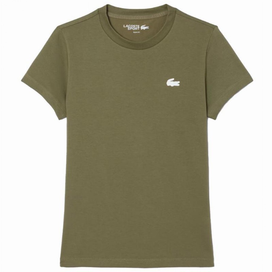 T-shirt Lacoste Sport Verde Cachi Donna  Offerta + Economico